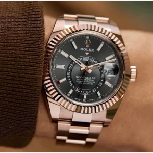 First Copy Rolex Sky-Dweller Rose Gold Rhodium Watch