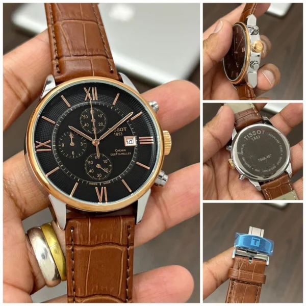 Tissot Chemin des Tourelles Chronograph Brown Watch